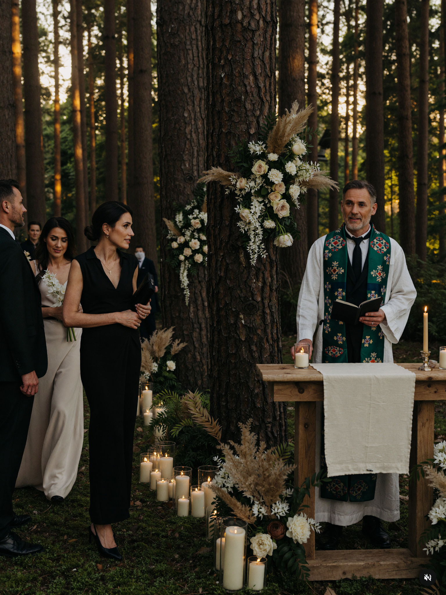Ołtarz w lesie sosnowym — katedra bez murów